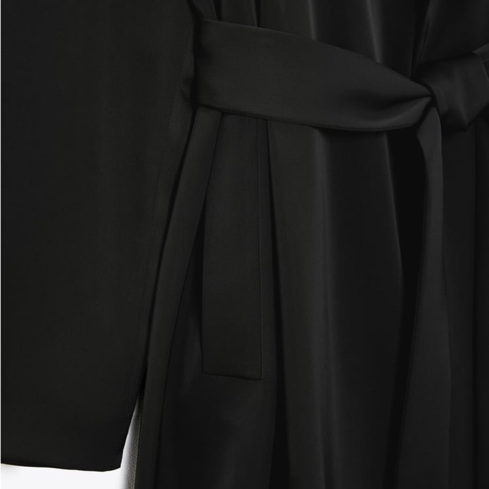 ZARA LONG SATIN TRENCH COAT - Picture 9 of 9